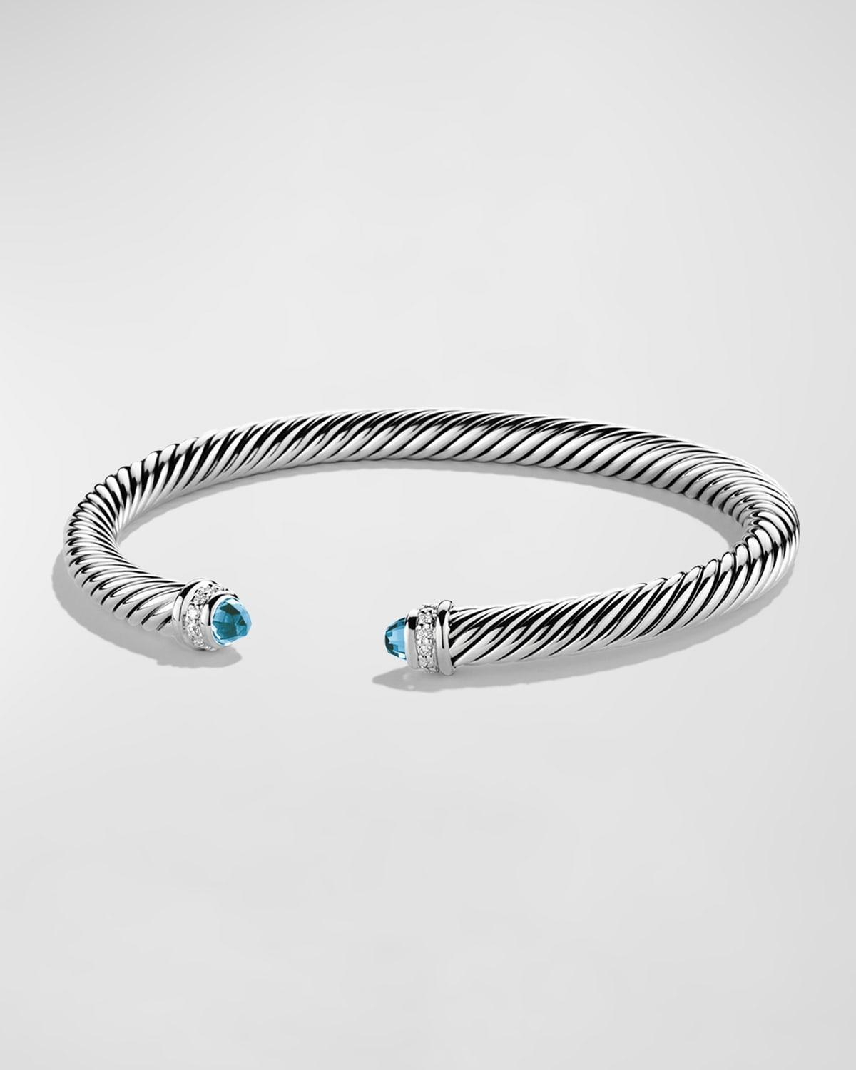 Womens Cable Classics Color Bracelet with Pav Diamonds Product Image