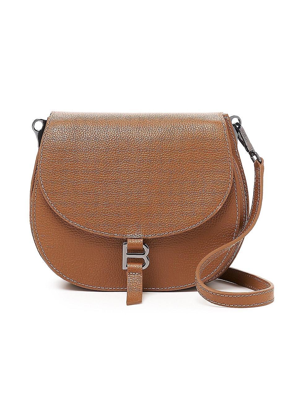 Womens Baxter Leather Saddle Crossbody Bag Product Image