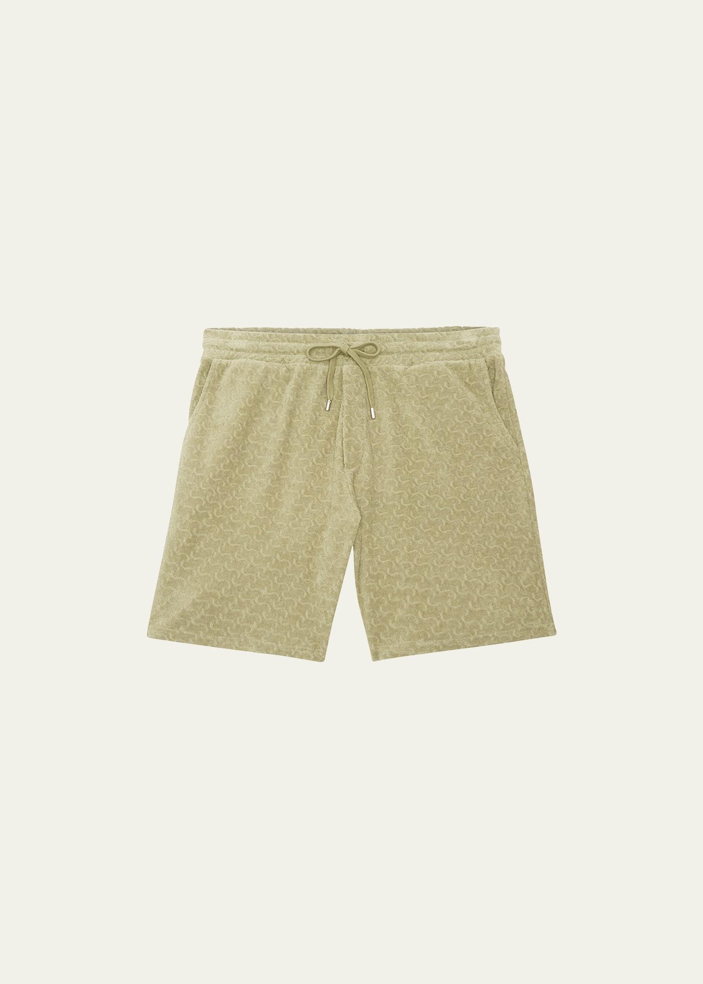 Mens Terry Jacquard Drawstring Shorts Product Image