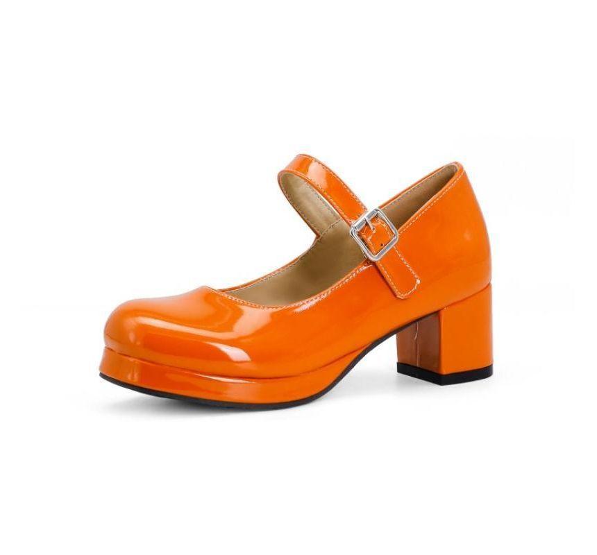 Block-Heel Patent Mary Jane Shoes Product Image