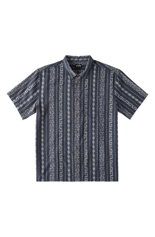 Billabong Sundays Stripe Jacquard Short Sleeve Button-Up Shirt Product Image