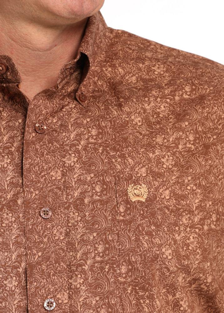 Cinch® Men's L/S Brown Paisley Button Shirt Product Image