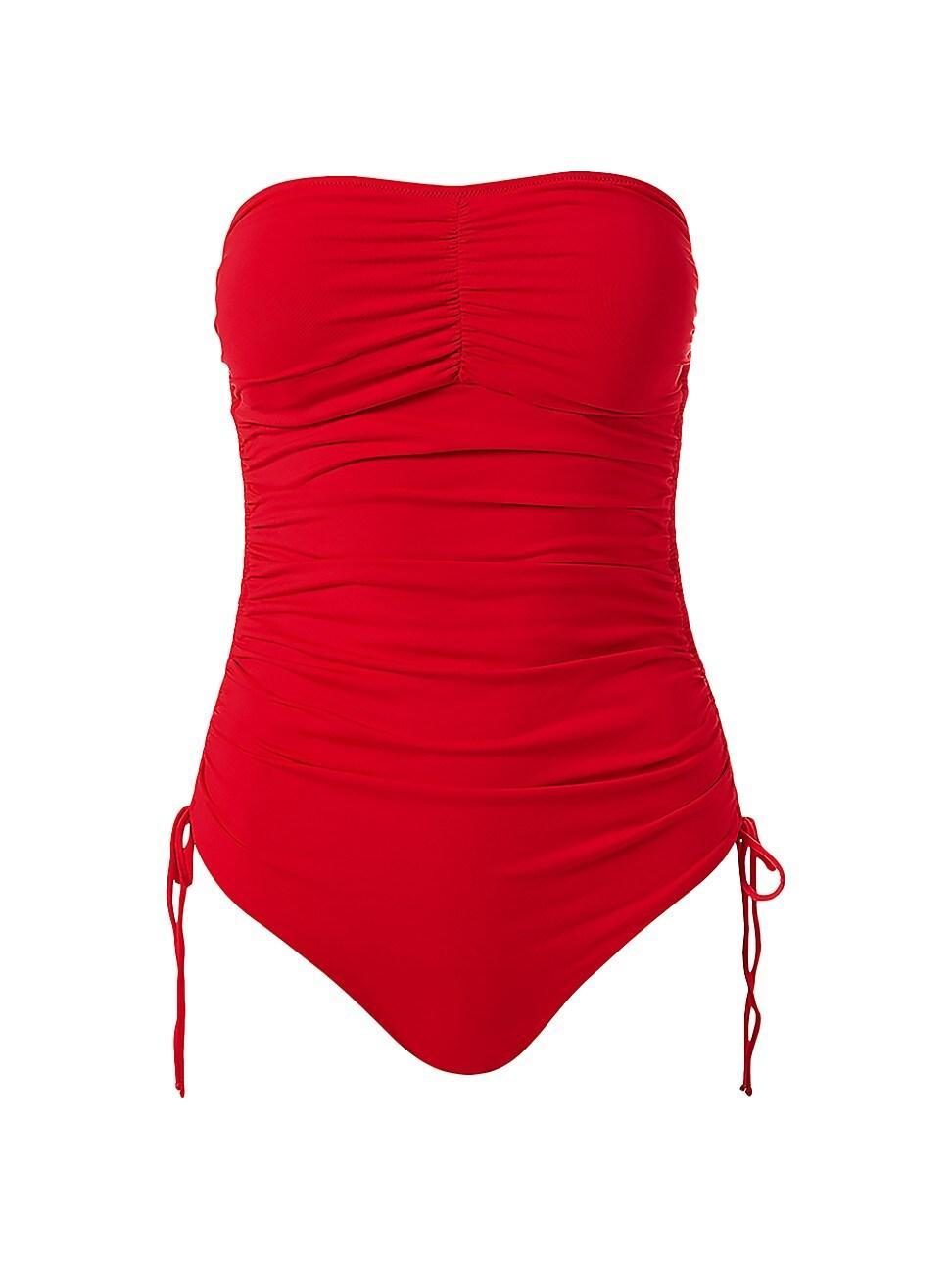 Womens Sydney Ruched Bandeau One-Piece Swimsuit Product Image