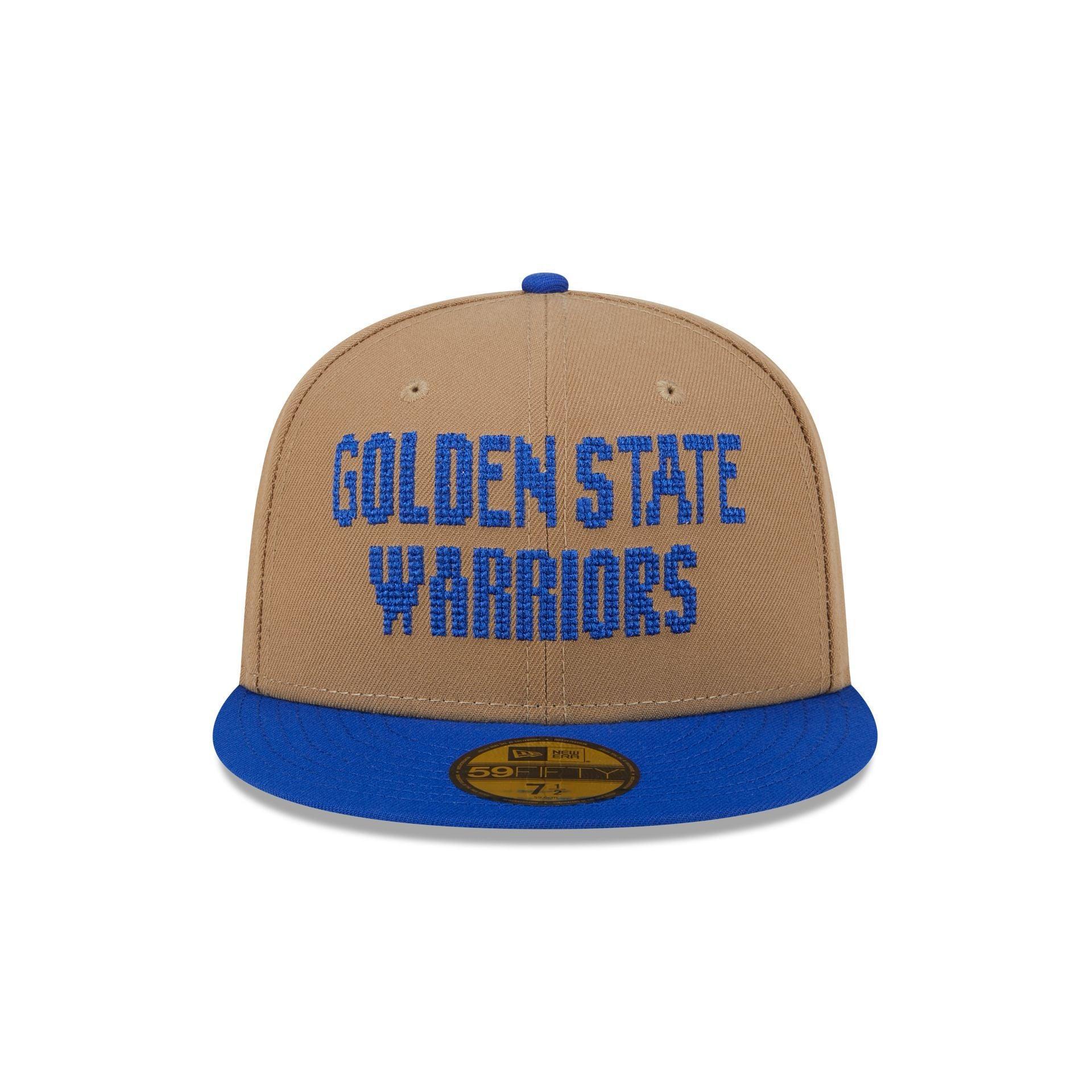 Golden State Warriors Classic 8-Bit Wordmark 59FIFTY Fitted Hat Male Product Image