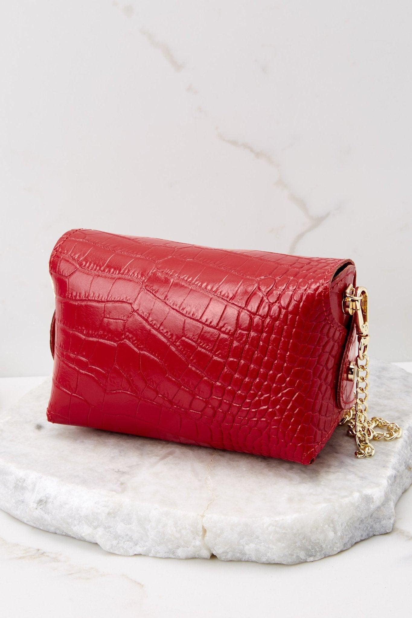 The Little Details Red Leather Crossbody Bag Product Image