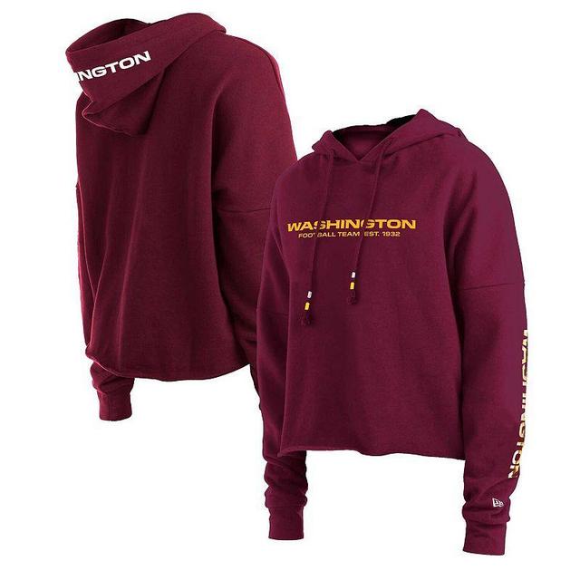 Womens New Era Burgundy Washington Commanders Foil Sleeve Pullover Hoodie Product Image