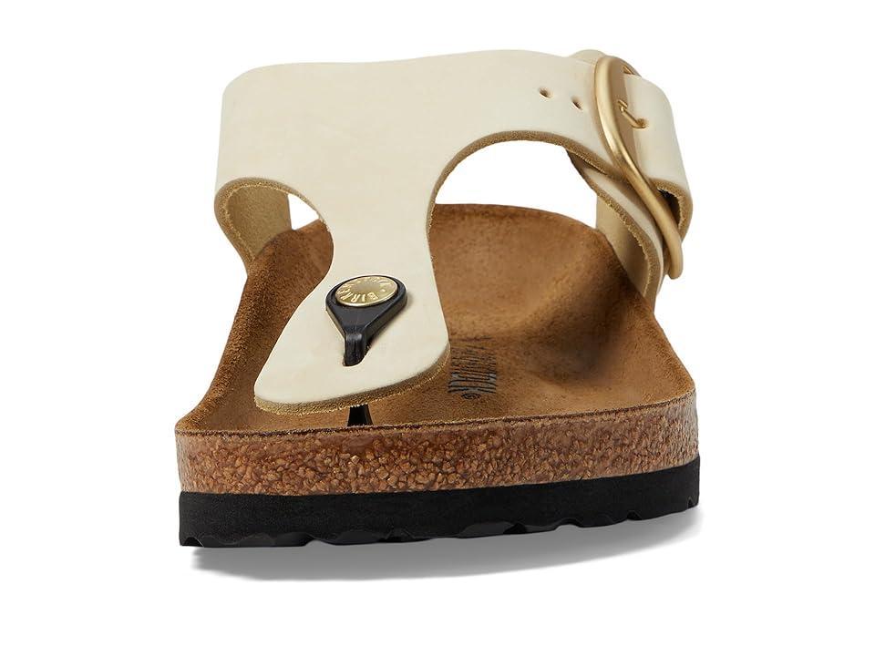 Birkenstock Gizeh Big Buckle - Nubuck Leather (Ecru) Women's Shoes Product Image