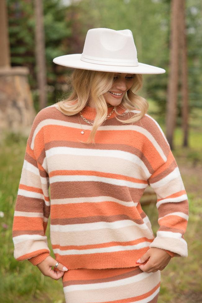 Stripe A Pose Multi Striped Mock Neck Sweater FINAL SALE Product Image