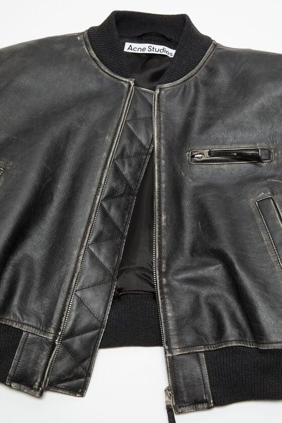 Leather bomber jacket Product Image