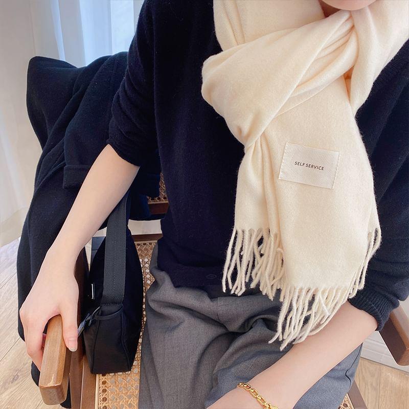 Fringed Plain Scarf product image