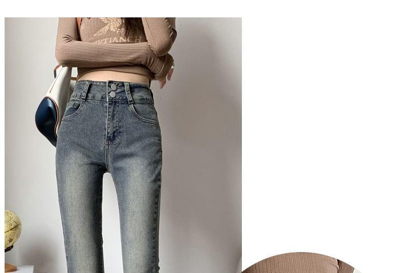 High Rise Washed Bootcut Jeans Product Image