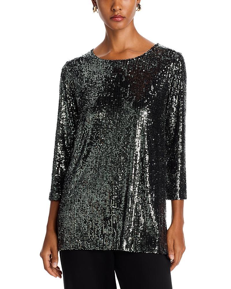 Womens Sequined Easy Knit Tunic Product Image