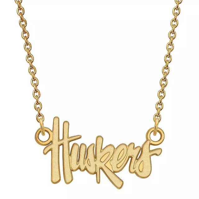 LogoArt 10K Gold Nebraska Cornhuskers Script Pendant, Womens 10k Yellow Gold Product Image