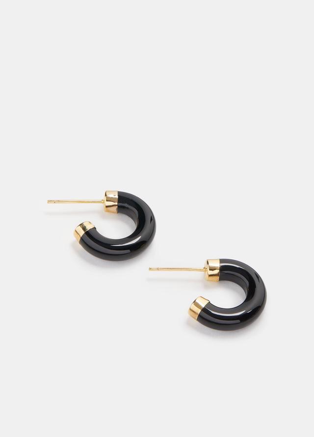 LOREN STEWART / Mini Stone Hoops Product Image