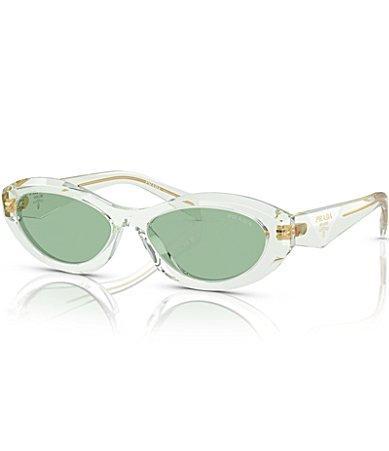 Prada Womens PR 26ZS 55mm Transparent Rectangle Sunglasses Product Image