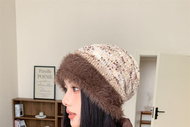 Melange Chenille Knit Beanie product image