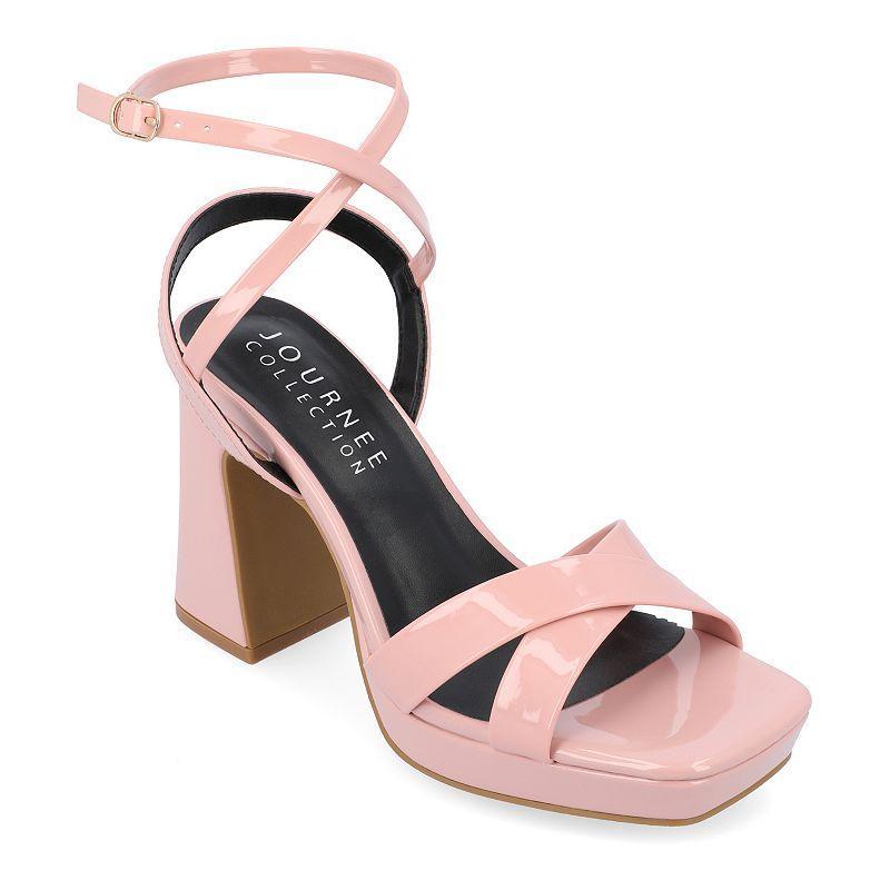 Journee Collection Zorana Platform Sandal | Womens | | | Heels | Sandals | Ankle Strap | Block Product Image