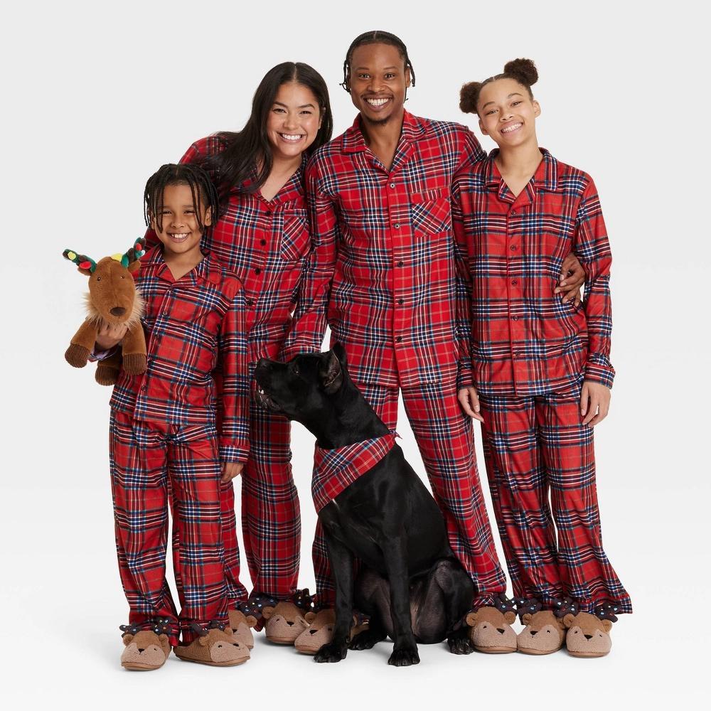 Women's Plaid Flannel Holiday Matching Family Pajama Set - Wondershop™ Red S Product Image