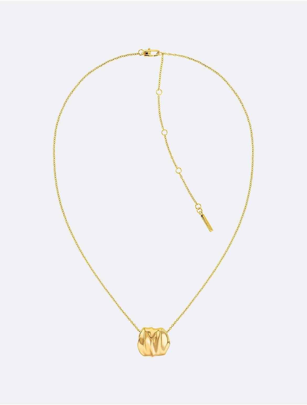 Calvin Klein Womens Organic Shape Pendant Necklace - Metallic Product Image