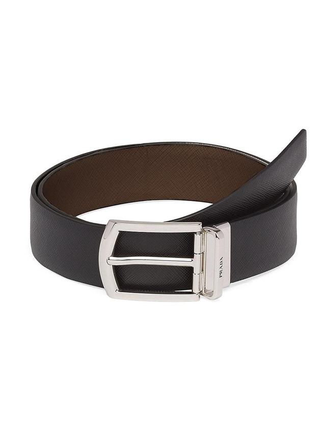 Mens Reversible Saffiano Leather Belt Product Image