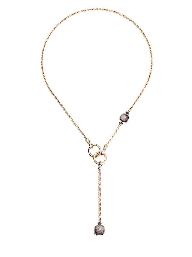 Womens Nudo Two-Tone 18K Gold, Obsidian & Black Diamond Necklace Product Image