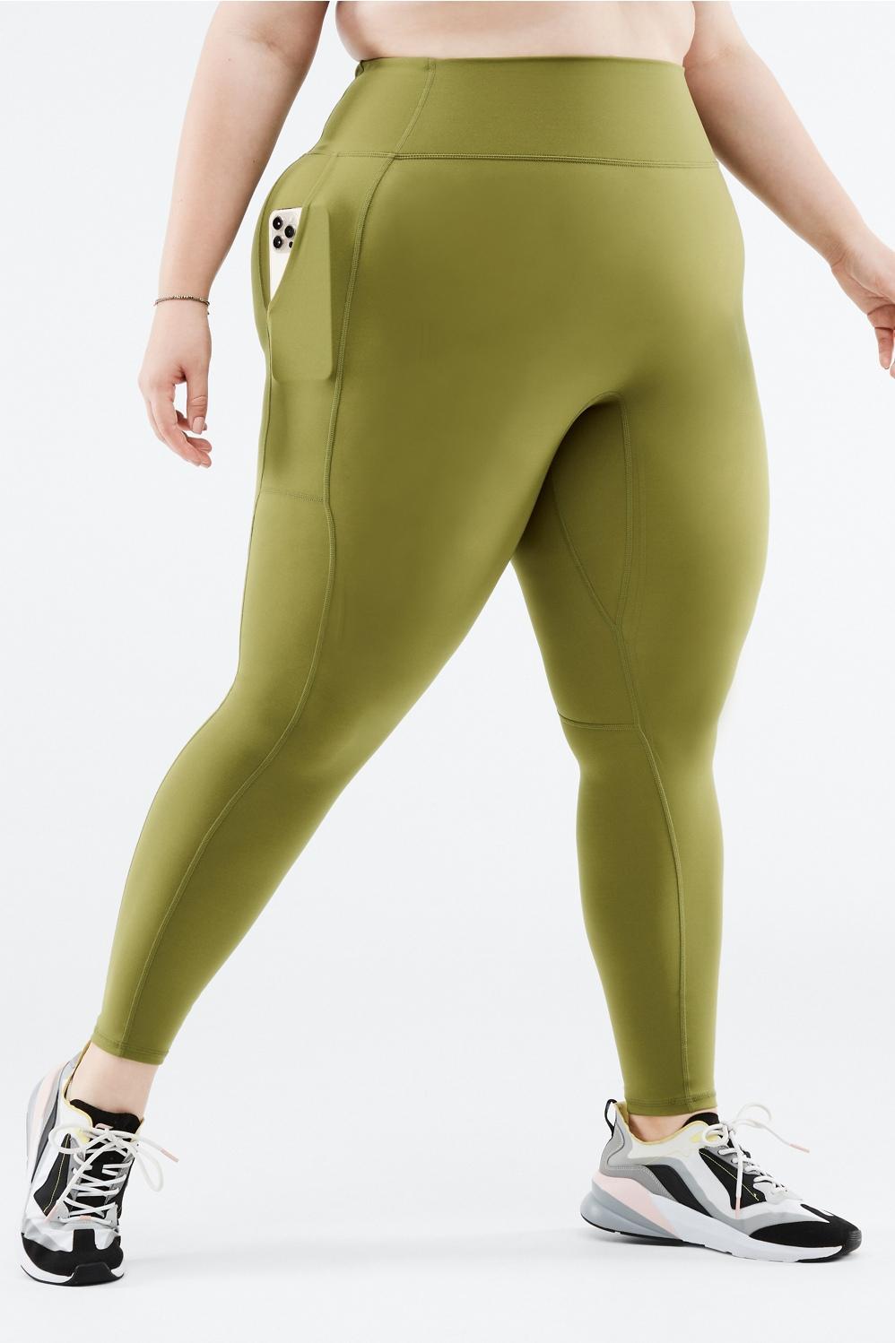 Fabletics Trinity High-Waisted Utility Legging Womens green Size XXS Product Image