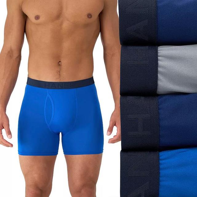 Mens Hanes Ultimate 4-Pack Comfort Sport Performance Stretch Boxer Brief Underwear Product Image