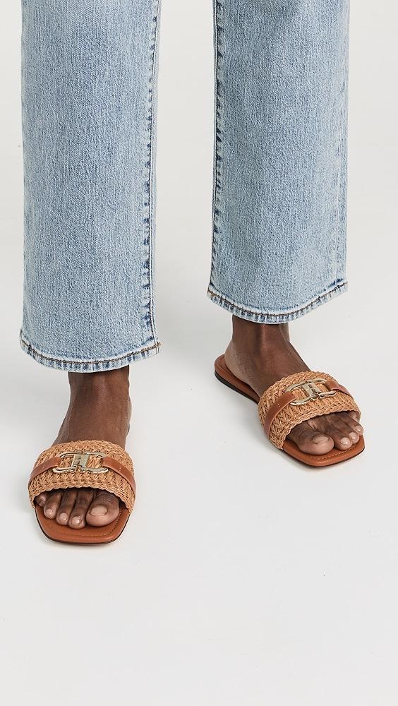 FERRAGAMO Leah Woven Raffia Sandals | Shopbop Product Image