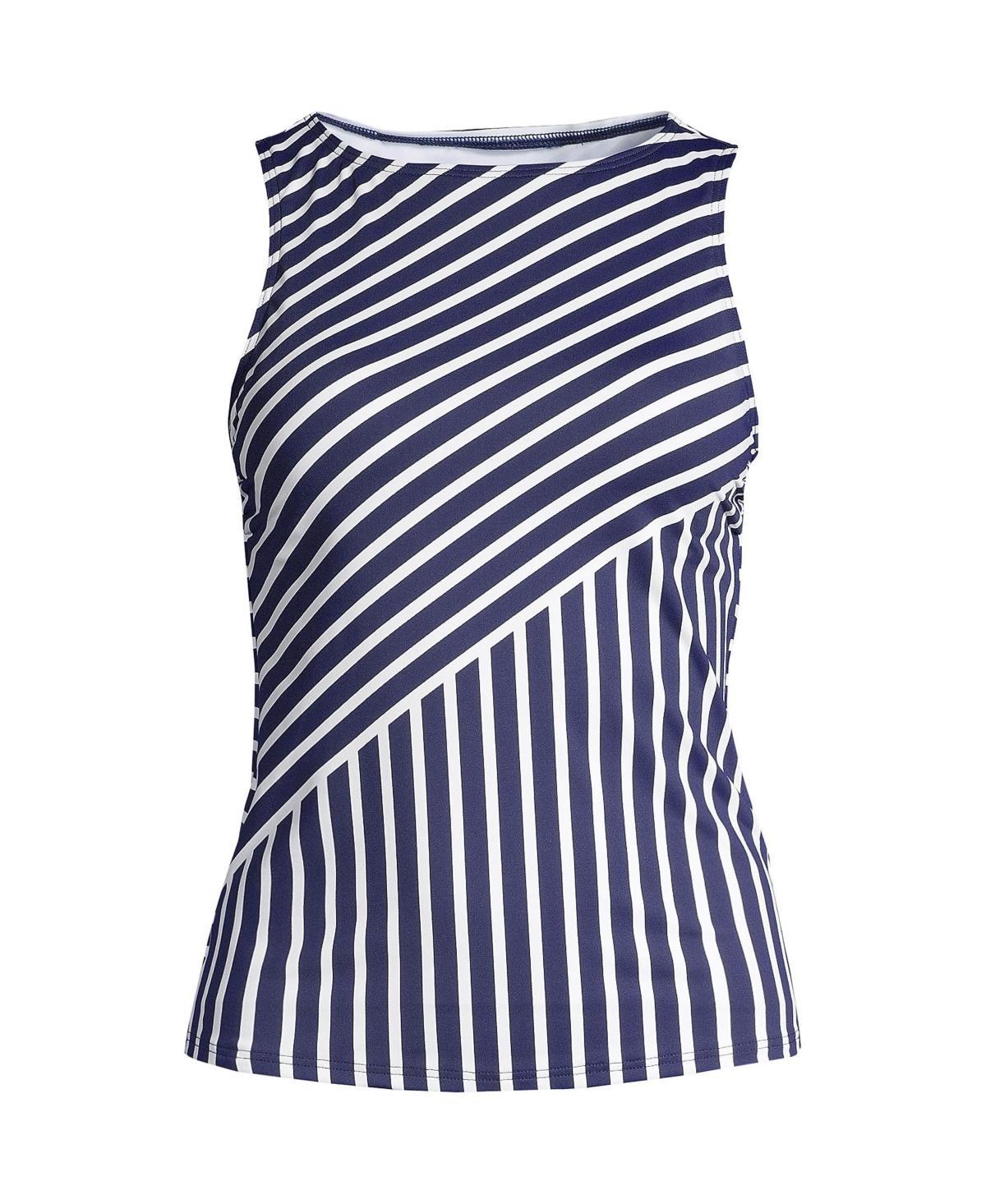 Womens Lands End UPF 50 Bust Minimizer Tankini Top Dark Blue Product Image