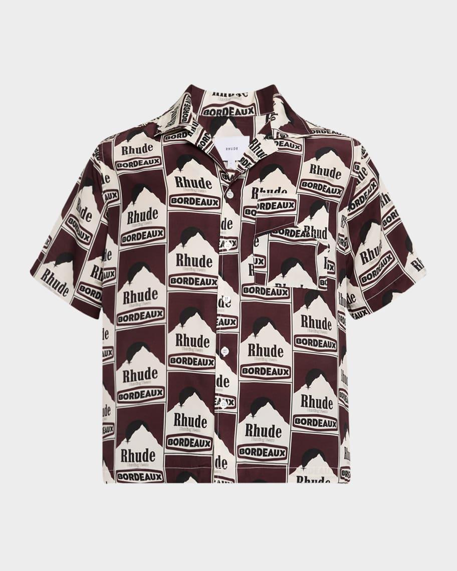 Men's Moonlight Bordeaux Silk Camp Shirt Product Image