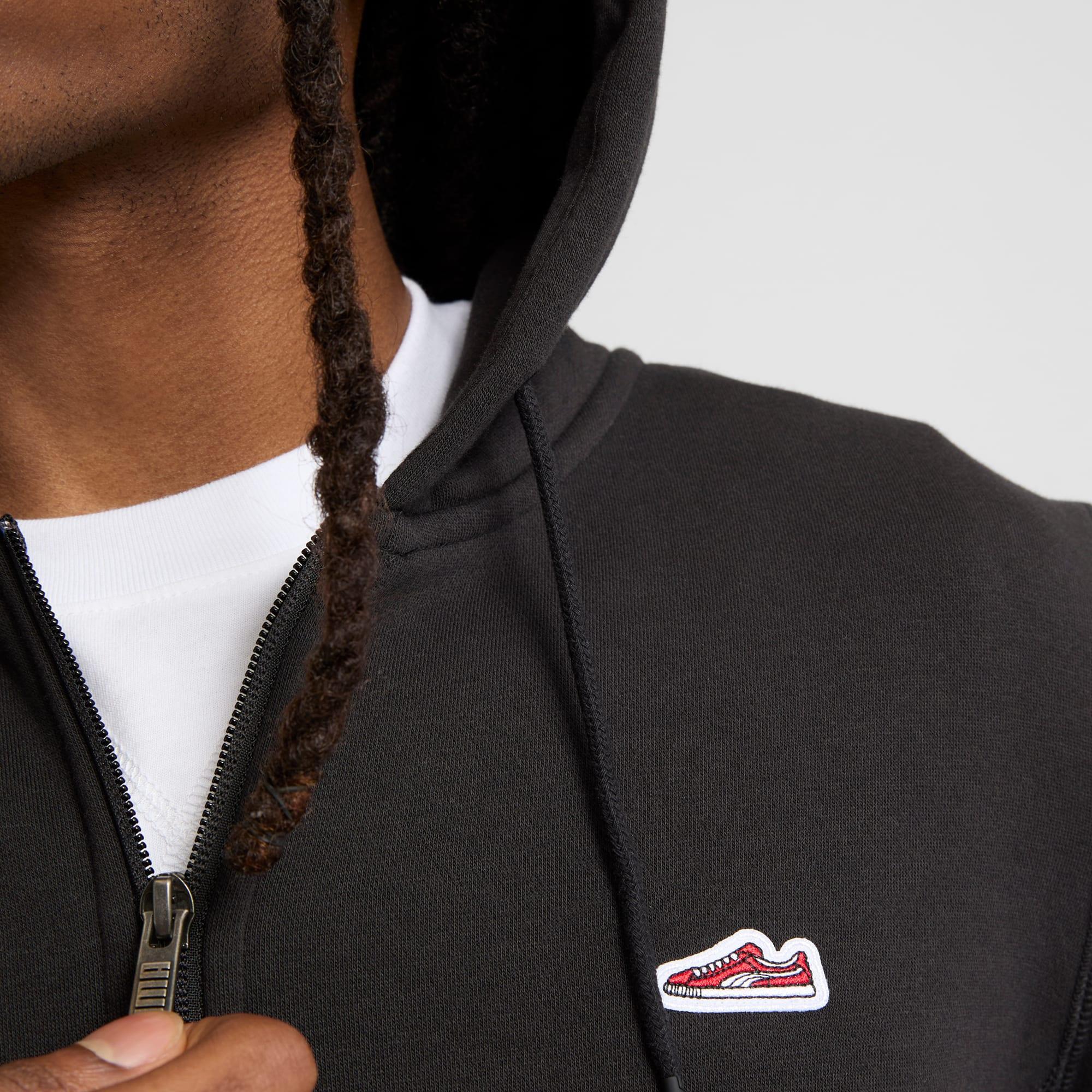 Suede Logo Men's Full-Zip Hoodie Product Image