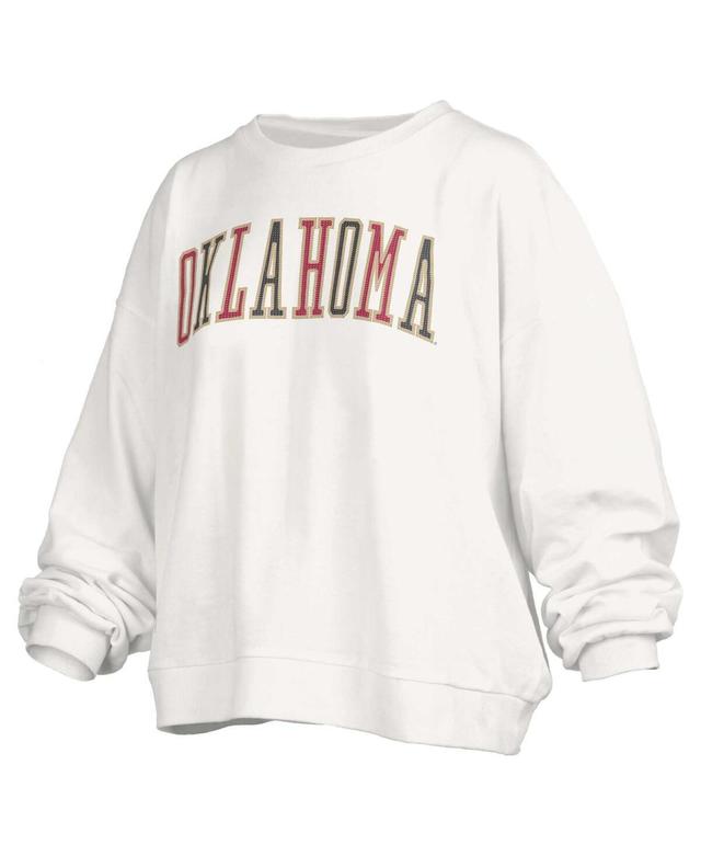 Womens Pressbox Oklahoma Sooners Janise Waist Length Oversized Pullover Sweatshirt Product Image