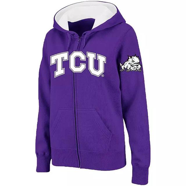 Womens Stadium Athletic TCU Horned Frogs Arched Name Full-Zip Hoodie Product Image