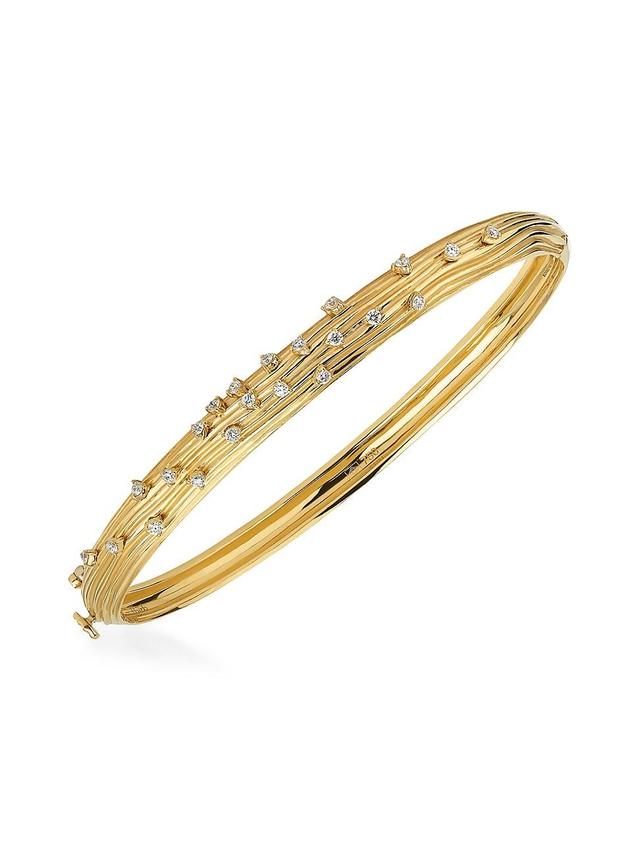 Womens Bahia 18K Yellow Gold & 0.26 TCW Diamonds Bangle Product Image