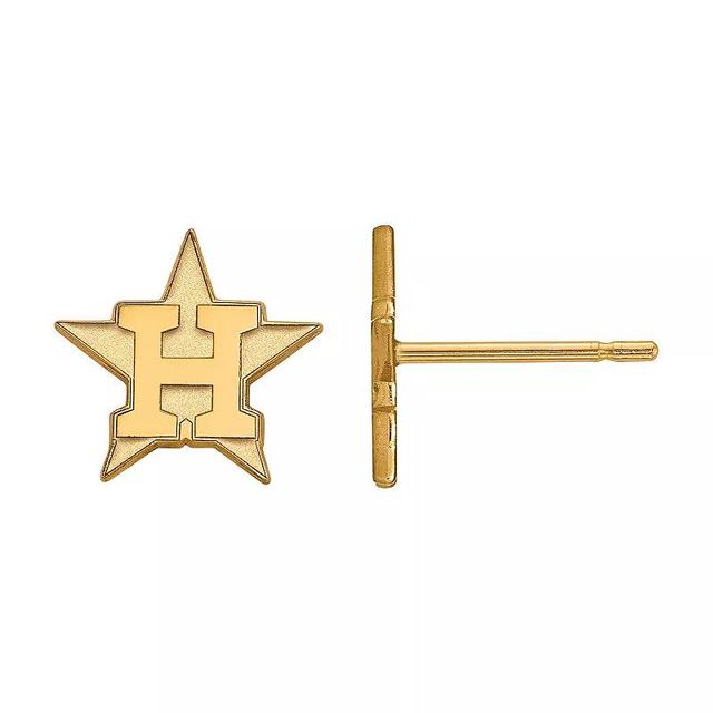 LogoArt 10K Gold Houston Astros Stud Earrings, Womens Product Image