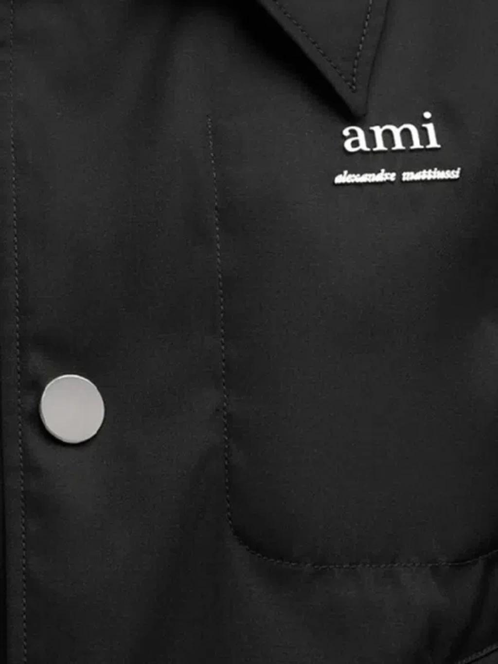 Logo Plaque Buttoned Jacket In Black Product Image