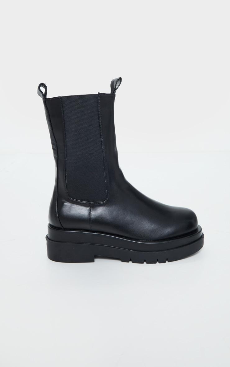 Black Calf High Chunky Chelsea Boot Product Image