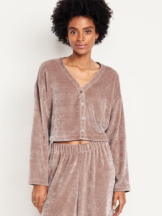 Cozy Chenille Button-Down Top Product Image