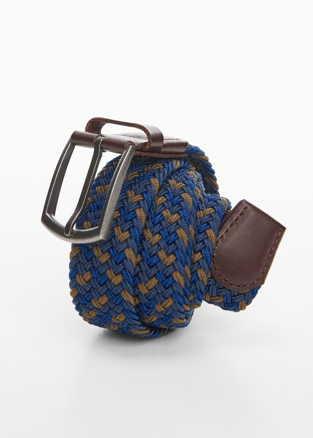 MANGO MAN - Braided elastic colored belt khakiMen Product Image