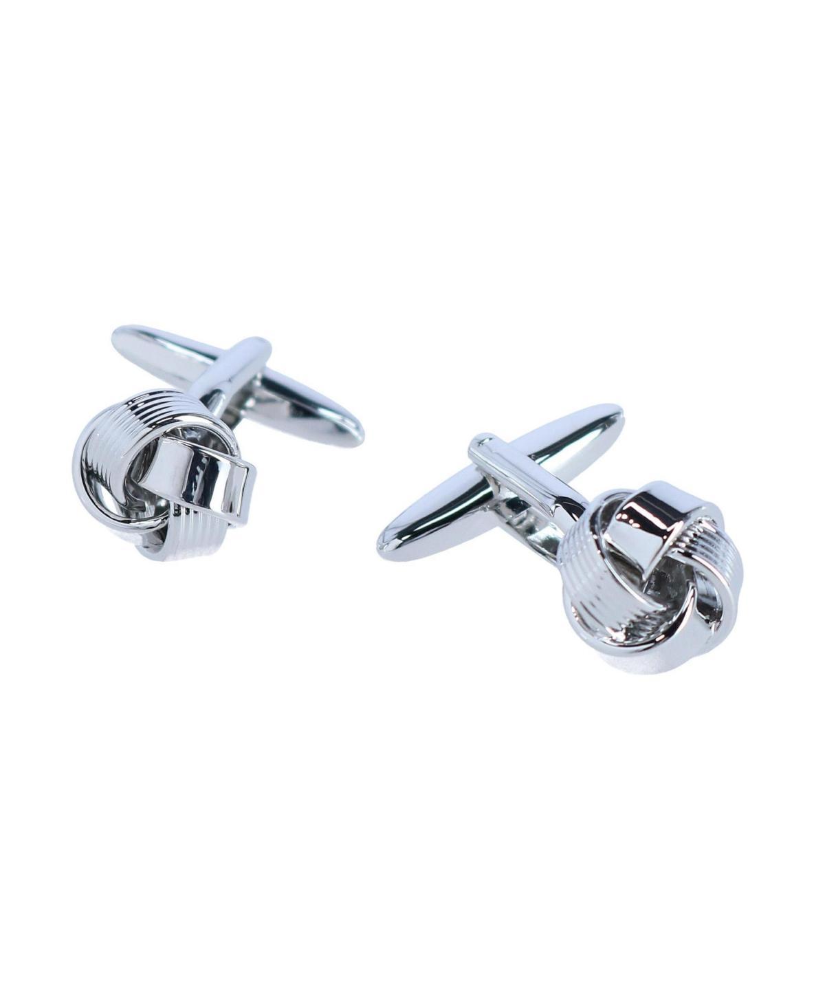 Trafalgar Men's Detailed Knot Cufflinks - Silver Product Image