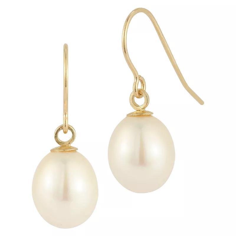 LUMINOR GOLD 14k Gold Pearl Threader Earrings, Womens Product Image