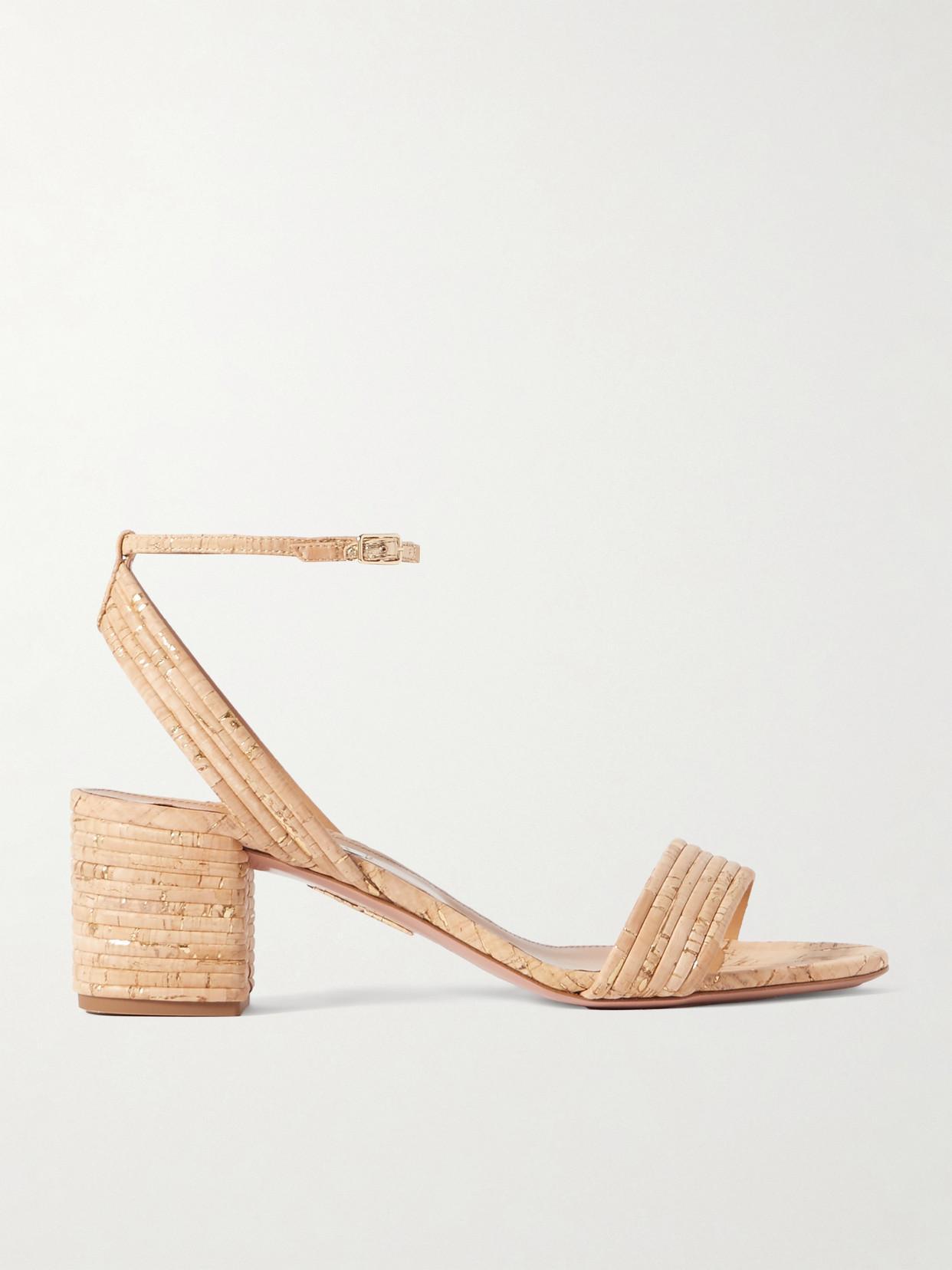 AQUAZZURA Sundance 50mm Sandals In Neutrals Product Image