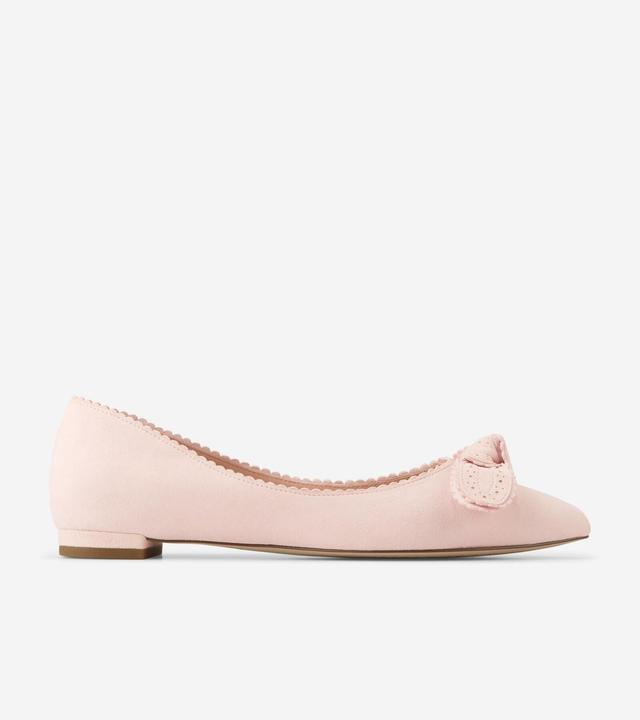 Cole Haan Womens Bellport Bow Pointed Toe Ballet Flats Product Image