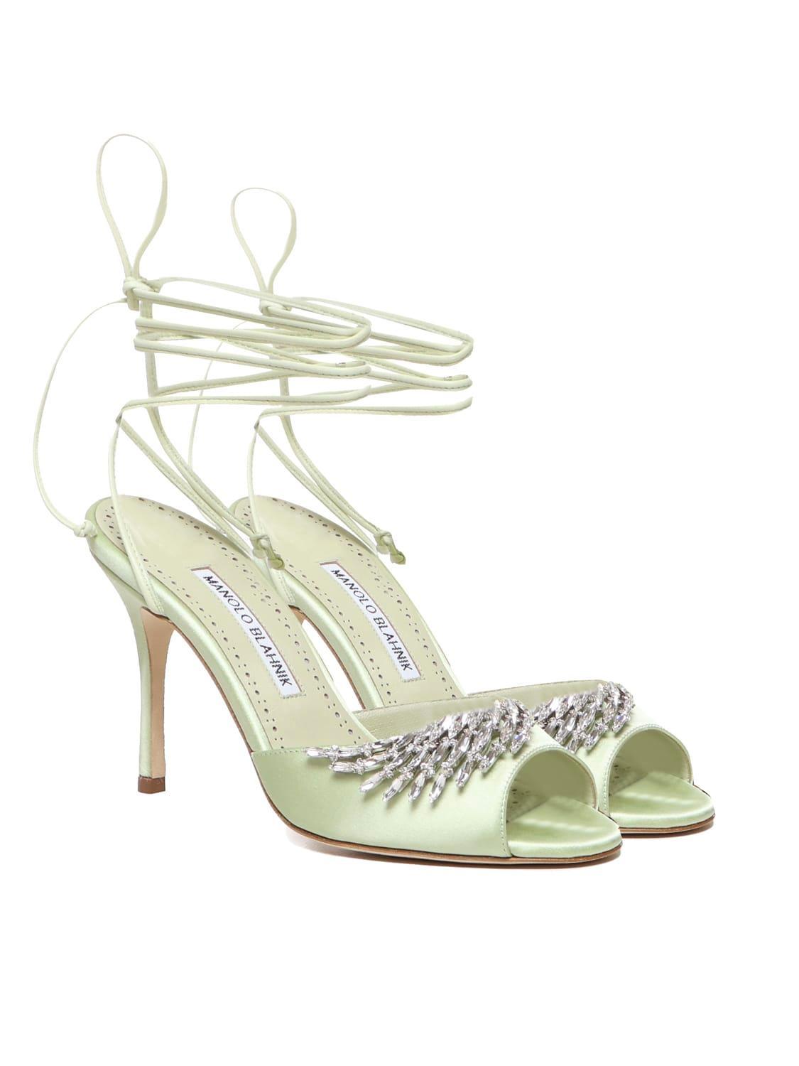 Plumena 90mm Sandals In Verde Product Image