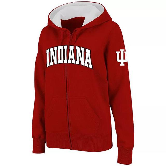 Womens Colosseum Indiana Hoosiers Arched Name Full-Zip Hoodie Product Image