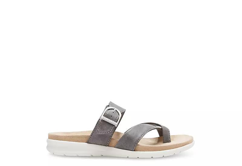 Eastland Sienna Womens Slide Sandals Light Grey Product Image