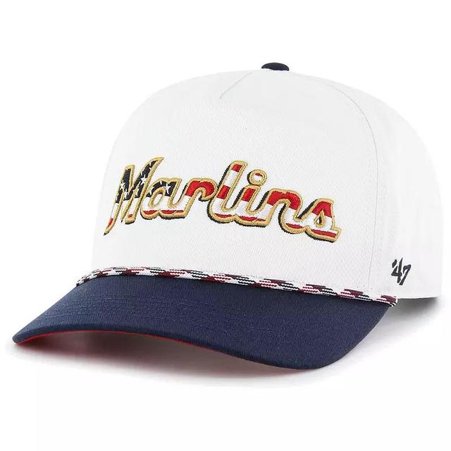 Mens 47 Miami Marlins Flag Script Hitch Adjustable Hat Product Image