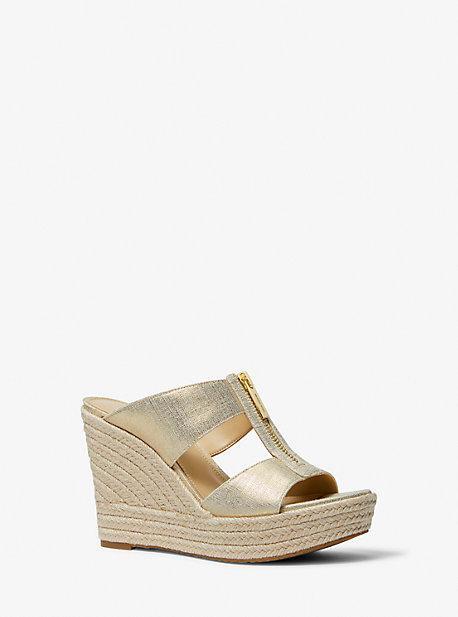 Bradley Metallic Canvas Wedge Sandal Product Image