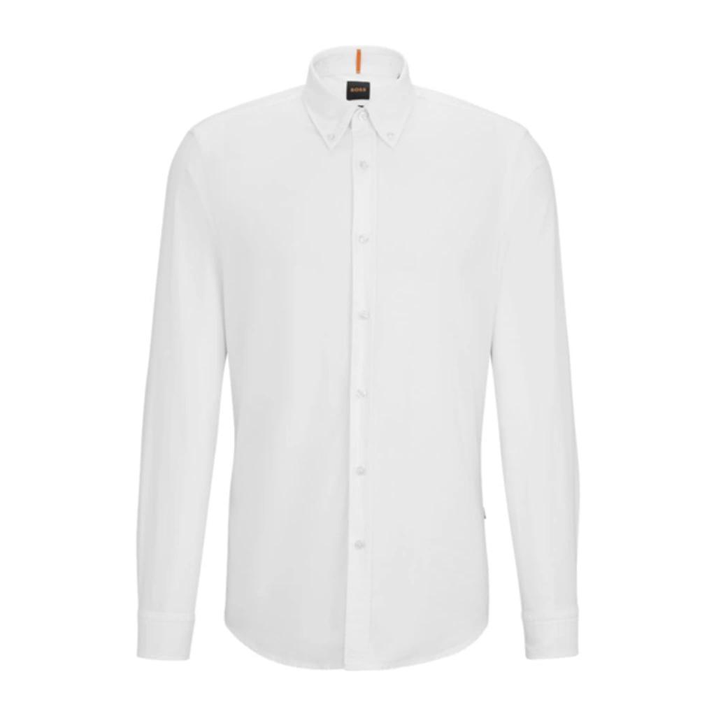 HUGO BOSS Rickert Oxford Regular Fit Shirt In White Product Image