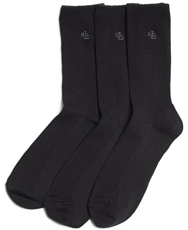 Lauren Ralph Lauren Womens Ribbed Cotton Trouser 3 Pack Socks Product Image